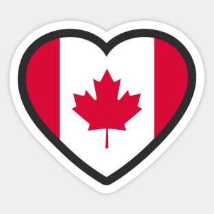 I Heart Canada // Canadian Flag Heart Shape // I Love Canada Sticker